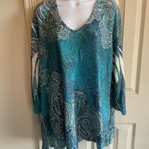 Reba Woman blue light weight sweater size 3x